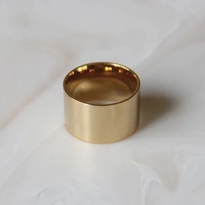 MAIVE Gold Cigar Band Ring in Size 10